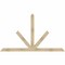 Ekena Millwork Saratoga Rough Sawn Timber Gable Bracket, Douglas Fir, 84"W x 49"H x 4"D x 4"F, 14/12 Pitch GBW084X49X0404SAR00RDF - alternate 1